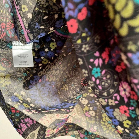 Anthropologie Dolan Odessa Long Sleeve Paisley Floral Peasant Boho Blouse Top M - Picture 8 of 12